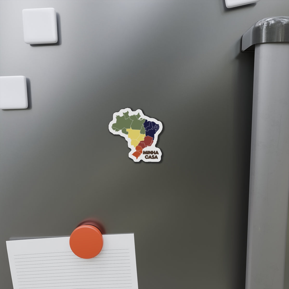 Minha Casa Brazil Map Magnet