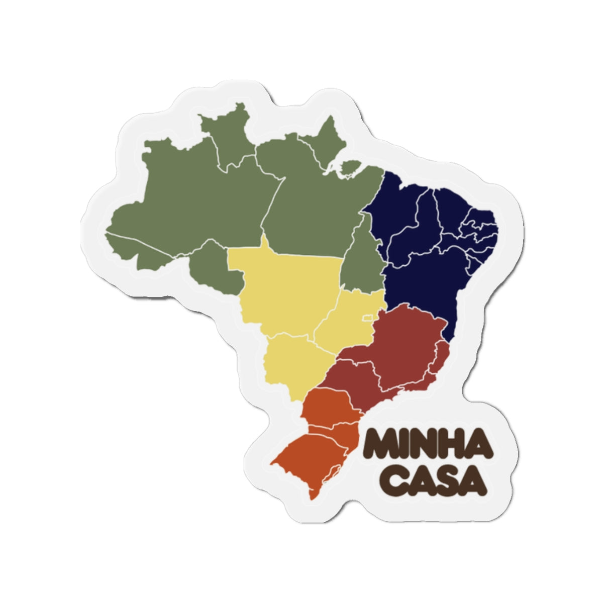 Minha Casa Brazil Map Magnet