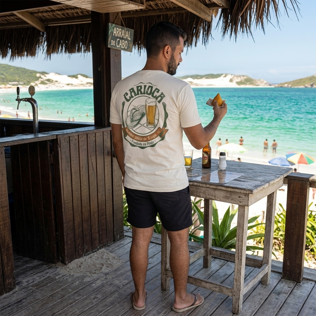 Carioca Unisex T-Shirt — Fundado na Praia