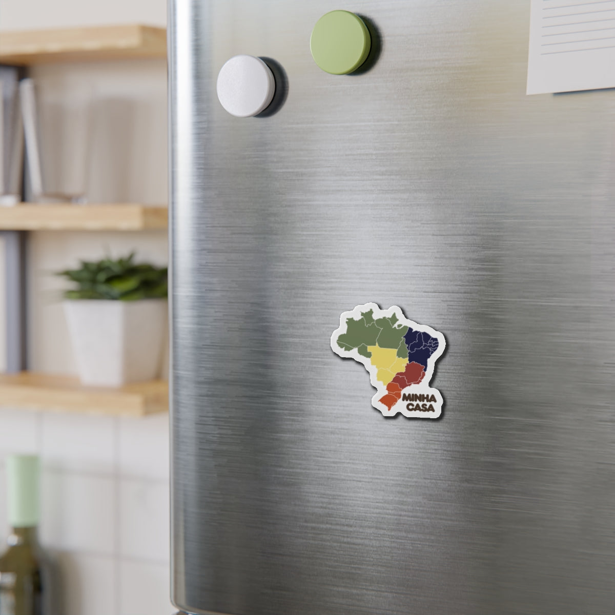 Minha Casa Brazil Map Magnet